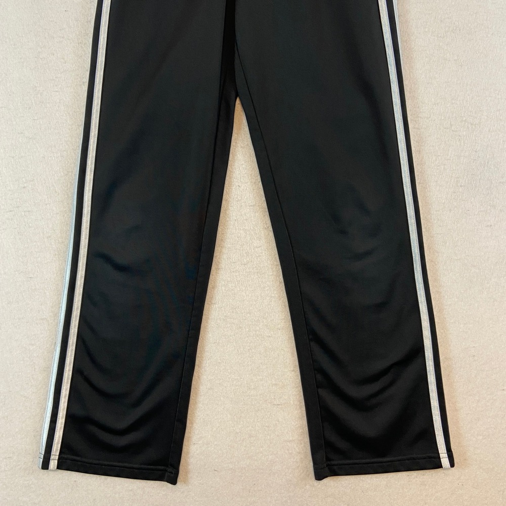 Adidas Kids Trio Track Pants Black White Stripes Sz LG 14 16 Gorpcore Blokecore - Picture 3 of 5
